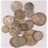 Image 1 : LOT OF ( 21 ) SILVER FOREIGN COINS, SOME OLDER DATES AND LARGER COINS!