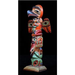 Ray Williams Model Totem of the "Raven Flood Totem" At Tongas, AK - Stamped On Back "Grand Canyon Ca
