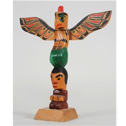 Ellen Neel "Totem World" Totem - John Spangler Estate 7 1/2" H. 7" W.  Good Condition
