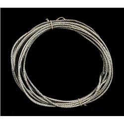 Old Braided Rawhide Reata Used by Mexican Vaqueros with No Breaks or Repairs 53 FT Long