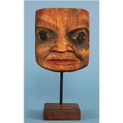 Mid 19TH C. Haida Bear Mask 5 3/4" H. 4 7/8" W.