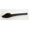 Image 2 : Tlingit Carved Pipe Depicting a Wolf - Wood and Argillite  8" L.  As Is
