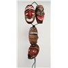 Image 1 : Four Northwest Coast Carved and Painted Net Floats 5 1/2" L. Strung Together and Used as a Territori