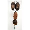 Image 2 : Four Northwest Coast Carved and Painted Net Floats 5 1/2" L. Strung Together and Used as a Territori