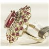 Image 3 : 14KT YellowGold 7.49ct Ruby&Diamond Ring K19E33
