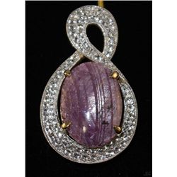37.62ct Ruby 1.97ctw Sapphire Silver Pendant K38J8