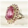 Image 3 : 14K YellowGold 21.54ctw Ruby&Diamond Ring K26J55