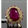Image 1 : 14K YellowGold 14.09cts Ruby&Diamond Ring K22E96