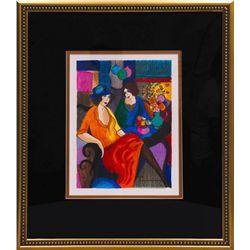 Itzchak Tarkay "Chit Chat"(FRAMED) W345