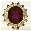 Image 1 : 14KT YellowGold 21.21ctw Ruby&Diamond Ring K28E95