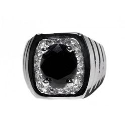 5.63ctw Sapphire Silver Ring K47J3