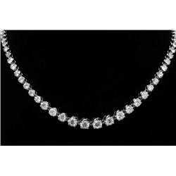 14kt WhiteGold 14.30ctw Diamond Tennis Necklace K21E983