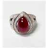 Image 1 : 6.41ct Ruby&Sapphire Silver Ring W607