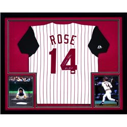 Pete Rose Signed Framed Jersey W1511