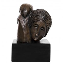 Sunol Alvar "Mujer Con Paloma II"Bronze Sculpture W3451