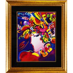 Peter Max Mixed Media w/ Acrylic Painting W9661