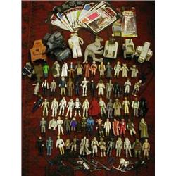 A large collections of Star Wars figures, small vehicles including Taun Taun, R2 D2 etc £100-150