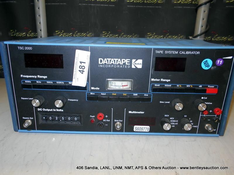 DATA TAPE TSC2000 TAPE SYSTEM CALIBRATOR (print sequence) S609778 58432