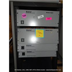 EXDTREL 5221 CORE MASS SPECTROMETERS w/ QMS 5221 CONTROLLER, OMS 5222 CONTROLLER, QMS DC POWER SUPPL