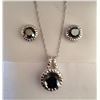 Image 1 : Diamond Halo Pendent and Earrings