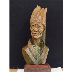 Verdite Sculpture of Native Zulu Chief