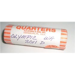 ROLL OF 2011-D NATIONAL PARK ROLL *UNCIRCULATED-OLYMPIC,WA* $10.00 FACE VALUE!! ROLL CAME OUT OF SAF