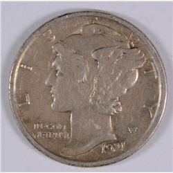 1921-D MERCURY DIME XF-45 (NICE)