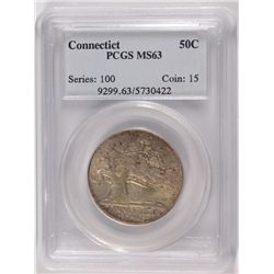 1935 CONNECTICUT COMMEN HALF DOLLAR PCGS MS-63