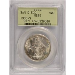1935-S SAN DIEGO COMMEN PCGS MS-65 OGH