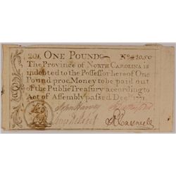 1771 ONE POUND COLONIAL NORTH CAROLINA
