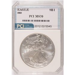 2003 AMERICAN SILVER EAGLE, PCI MS-70 !   TRENDS FOR $275.00