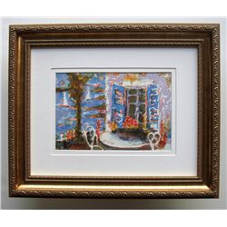 Urbain Huchet Signed Villa Framed