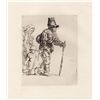 Image 1 : Rembrandt Peasant Family etching 1800's