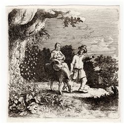 Thomas Wyck Man Leading a Donkey