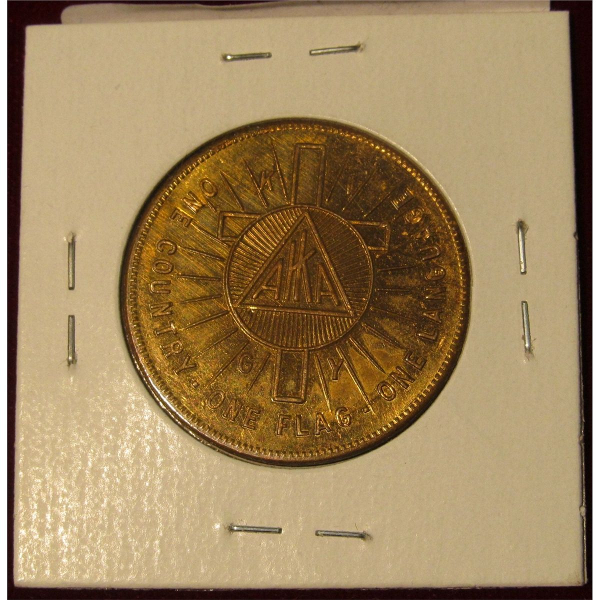 339 1926 Washington DC KKK Token Without Fear And Without Reproach One Country One Flag One