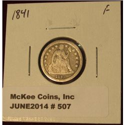 507.  1841 Seated Liberty Dime F