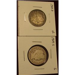 534.  (2) Barber Quarters – 1909-D VG & 1909-S G