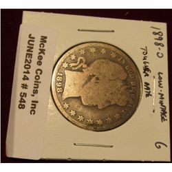 548.  1898-O Barber Half G – low mintage issue, tougher date