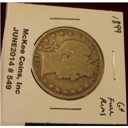 549.  1899 Barber Half G+ full rims