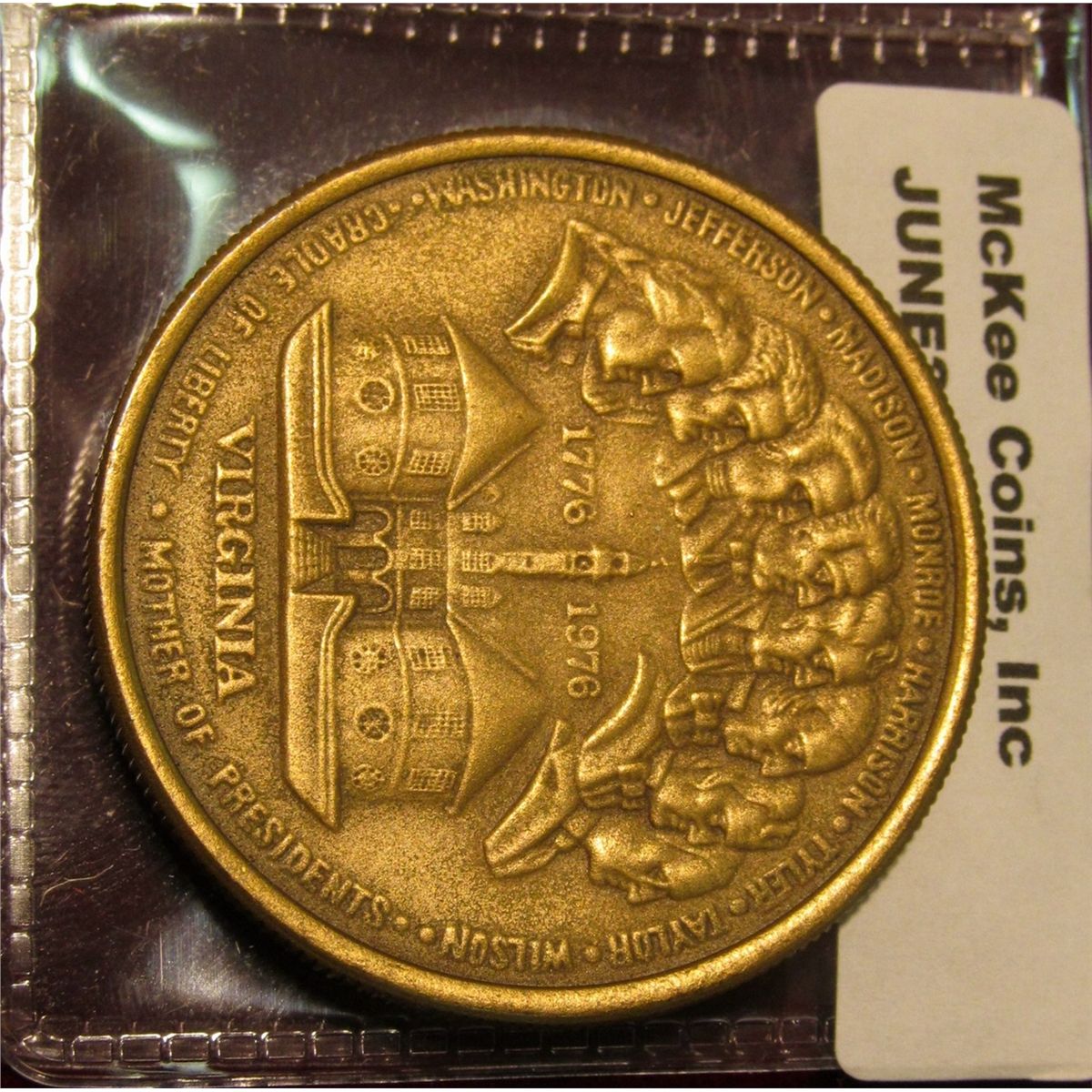 594. Virginia Independence Bicentennial 17761976 commemorative medal