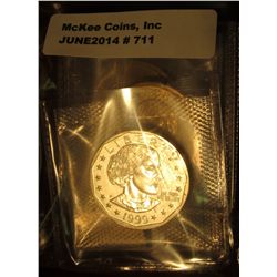 711. 1999-P BU Susan B. Anthony Dollar & 2 BU Sacagawea Dollars, 2000-P & 2001-P, all from mint sets