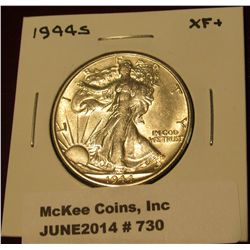 730. 1944 S Walking Liberty Half Dollar. EF.