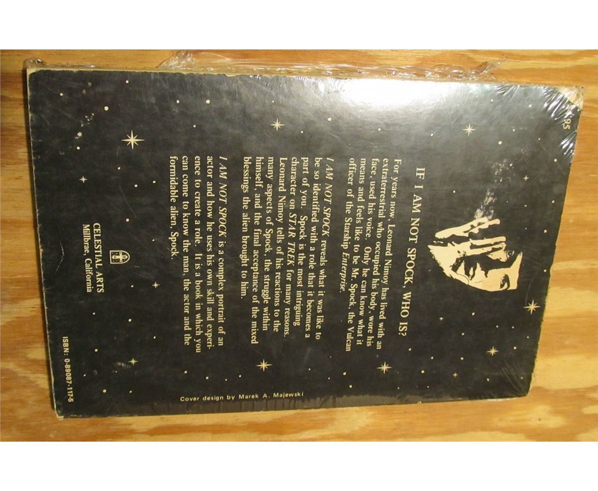 1247 I Am Not Spock By Leonard Nimoy First Printing 1975 1247 I Am Not Spock By Leonard Nimoy First Printing 1975
