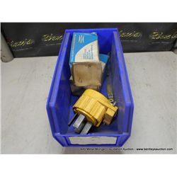 BIN: MISCELLANEOUS ELECTRICAL RECEPTICLES 3X MONEY