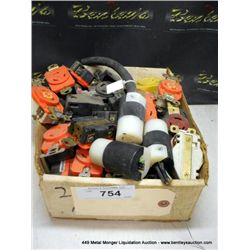 BIN: MISCELLANEOUS ELECTRICAL PLUGS 38X MONEY