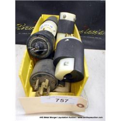 BIN: MISCELLANEOUS ELECTRICAL PLUGS 7X MONEY