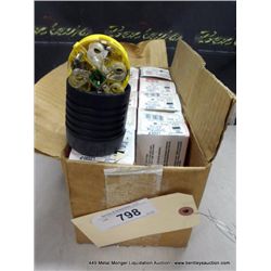 BOX: PASS & SEYMOUR L2330-P TURN LOK PLUGS 10X MONEY