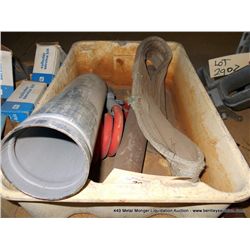 POLY TUB: TOW STRAP, METAL TUBE AND SEMI TRAILER ELECTRIC LINE