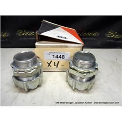 T & B 1 1/2 LIQUID TIGHT FLEXIBLE METAL CONDUIT CONNECTORS 4X MONEY