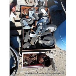 METAL BOX: CASTERS FOR CARTS * POLY TUB: METAL PIECES